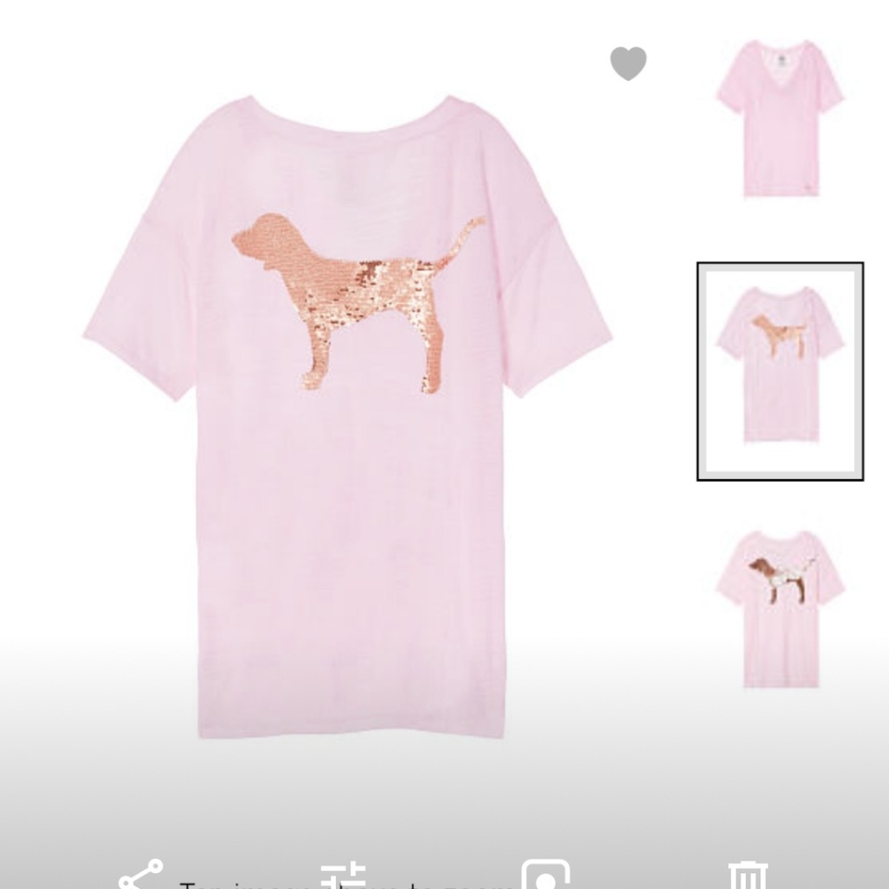 *SOLD* VS PINK Bling Legging Tee - L